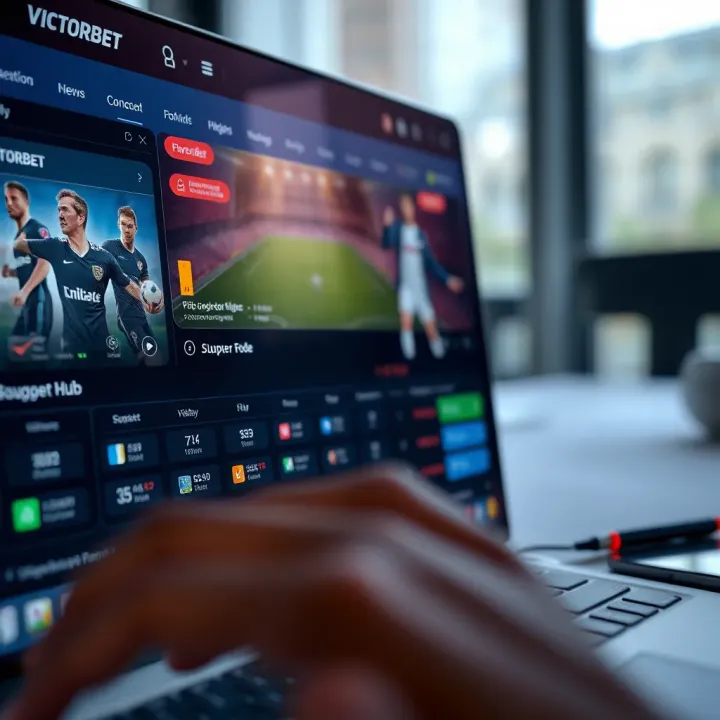 Customer using a mobile device to access VictorBet services safely in Nigeria