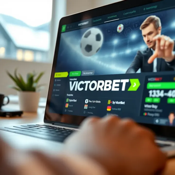 Interface showcasing the main dashboard of the old VictorBet app with betting options and live updates