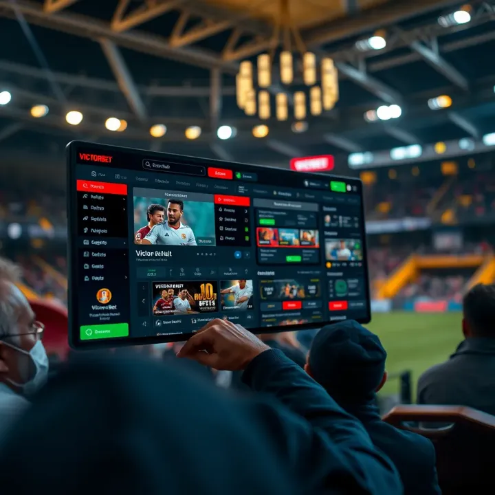 VictorBet Casino Mobile Access for Nigerian Players Mobile device displaying VictorBet Casino app with various betting options