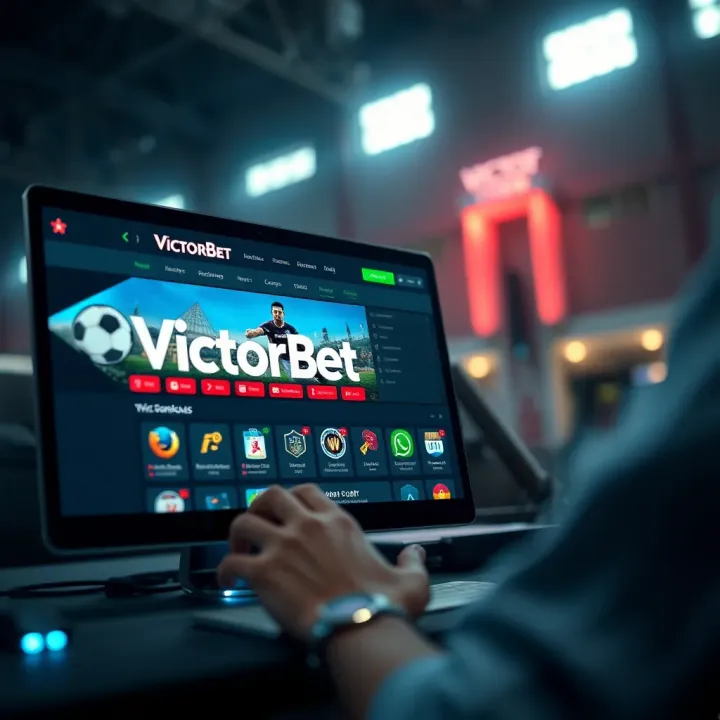 Mobile phone showing the old VictorBet betting interface with various sports options