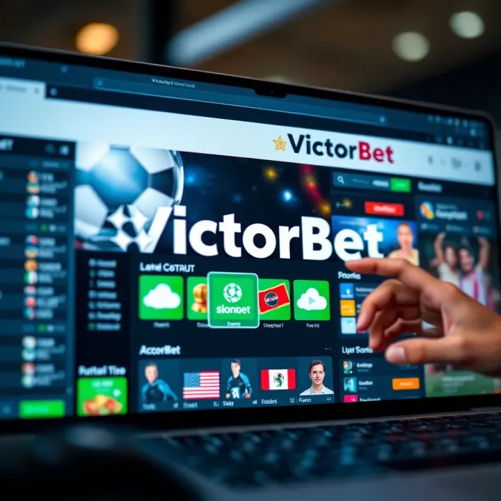 Illustration of a secure account dashboard showing betting options on VictorBet