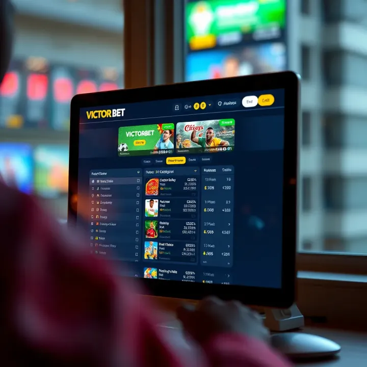 Smartphone displaying VictorBet app bonus rewards and betting options in Nigeria