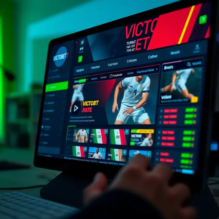 VictorBet Mobile Betting Platform Benefits and Security Mobile device showcasing the VictorBet betting platform with icons indicating secure and easy access
