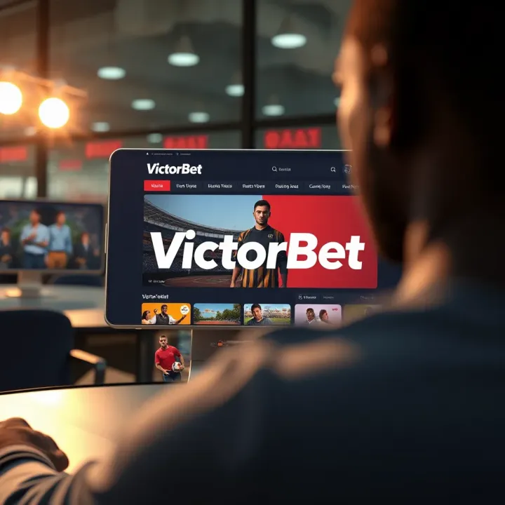 Smartphone displaying Victorbet mobile betting interface with options for sports and casino games