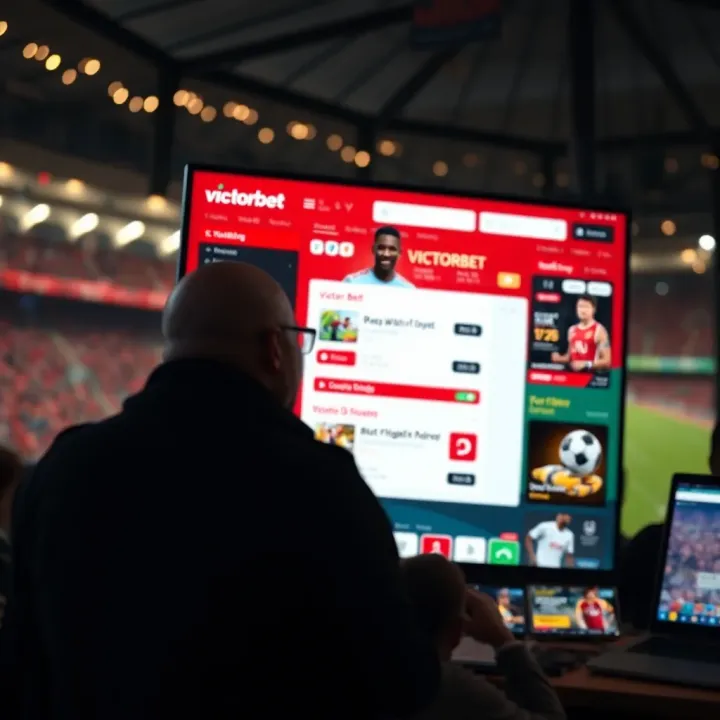 VictorBet Mobile App Live Football Betting Experience Smartphone displaying VictorBet mobile app with live betting options for football matches