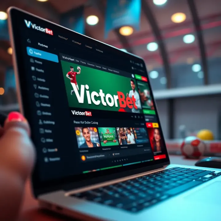 VictorBet mobile platform features showcased on an older mobile device