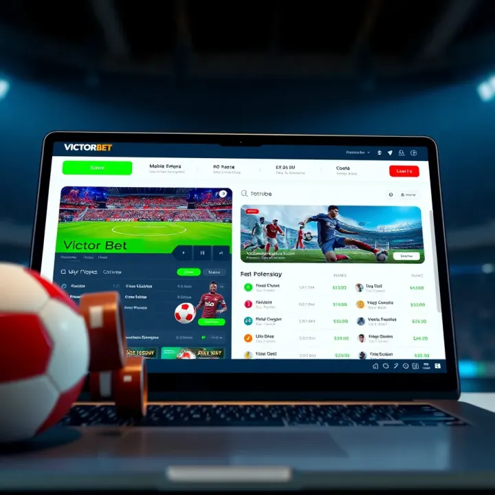 VictorBet NG app dashboard showing sports betting options and live match updates