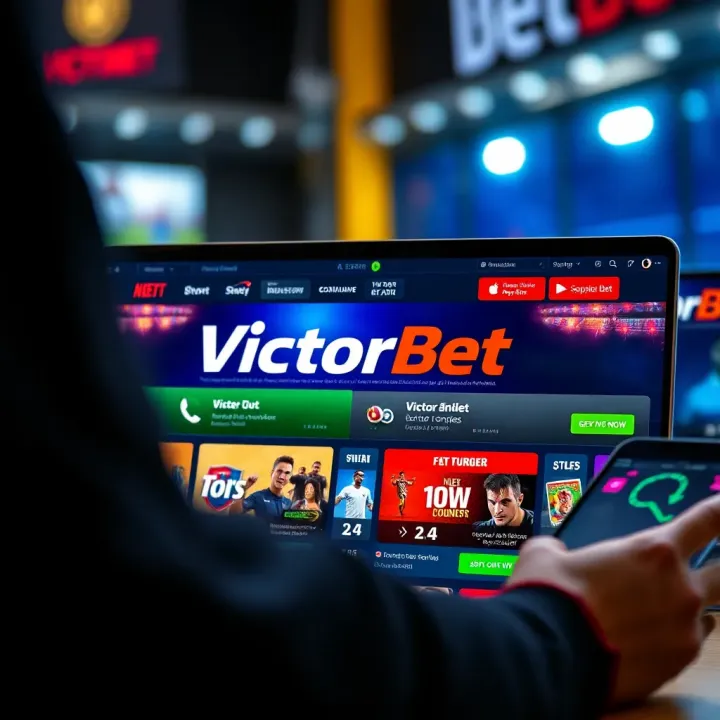 User interface of VictorBet Nigeria showing sports betting options and live odds