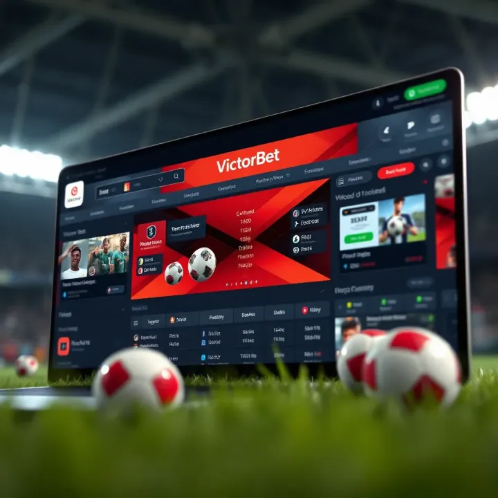 VictorBet Nigeria platform showcasing diverse sports betting options on a digital screen