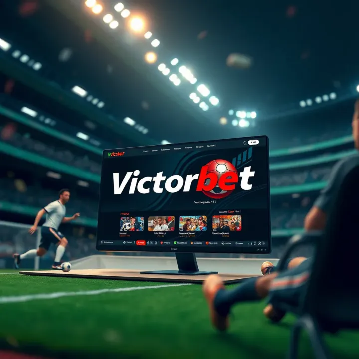 VictorBet online betting platform displaying sports markets and odds on a digital device