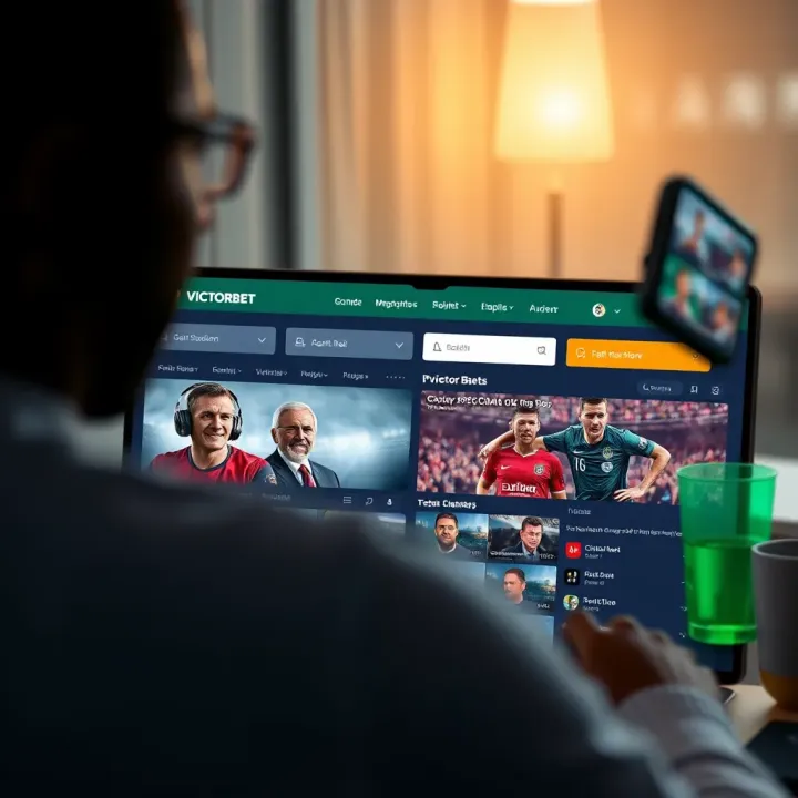 Digital interface showing VictorBet betting options with highlighted pool code feature