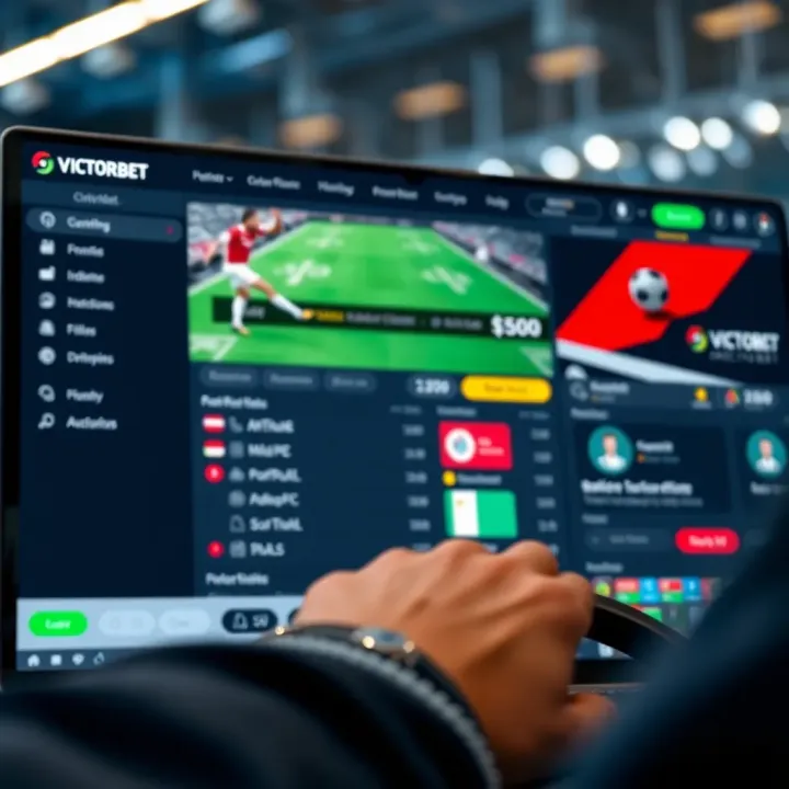 Secure login screen of VictorBet mobile platform showing username and password fields