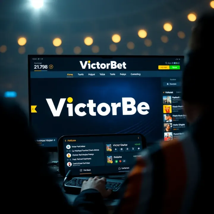 User interface showcasing betting options and navigation features on Victorbet TZ website