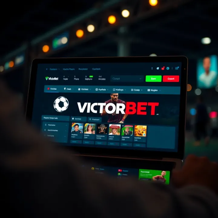 VictorBet Zambia Mobile Betting Application Mobile phone displaying VictorBet Zambia app with betting options and account balance visible